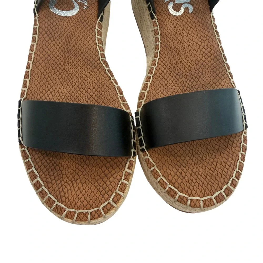 Circus by Sam Edelman Kennedy Espadrille Sandals Women 8M Black Boho Minimalist